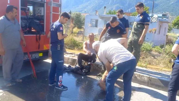 Sulama kanalında bir battı bir çıktı. Boğulma ihbarına giden ekipler şaşkına döndü - Resim: 6